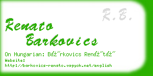 renato barkovics business card